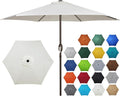 Blissun 7.5 ft Patio Umbrella, Yard Umbrella, Outdoor Market Umbrella with Push Button Tilt Crank (Creamy White)