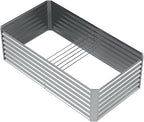 6X3X2ft (1 Pack) Galvanized Raised Garden Bed,Outdoor Courtyard Planter Box Metal Patio Kit Planting Bed for Vegetables Flowers Herb,The material is thickened and not prone to deformation or rust