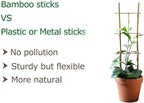 Bamboo Trellis, 16in Ladder-Shaped Trellis for Potted Plants, 3 Pack for Climbing Plants Indoor