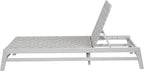 Christopher Knight Home Susua Rope Chaise Lounge with Acacia Wood Frame, Adjustable Backrest Single Lounge Sofa, Patio Sun Lounger Recliner Chair for Poolside Backyard, Gray + Light Gray