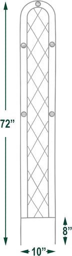 Arcadia Garden Products TR03 Arched Garden Trellis 6' x 10", Black