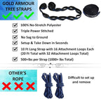 Gold Armour Camping Hammock - XL Double Hammock Portable Hammock Camping Accessories Gear for Outdoor Indoor with Tree Straps, USA Based Brand (Flag)
