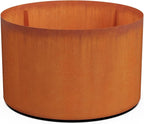 PLANTERCRAFT Corten Steel Metal Planter Box, Round Sizes, Modern Garden Steel planters for Commercial and Residential Outdoor Use.