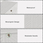 Storage Box Outdoor Caninet,Resin Indoor Storage Box Waterproof,Outdoor Storage Cabinets for Patio/Garden/Backyard(with 1 Shelf)-White