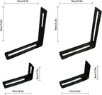 Adjustable Planter Box Brackets, Window Boxes Planters, Heavy-Duty Planters Hanging Flower Box Holders,for Mounting Railing Windowsills, Garden, Fences, and Balcony (4 Pack Black)