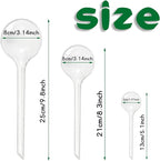 20 PCS Clear Plant Watering Globes,Plastic Self-Watering Bulbs,Self Watering Planter Insert Plant Accessories for Plants Indoor,Outdoor,Flowerpot,Home Garden(Large,Medium,Small)