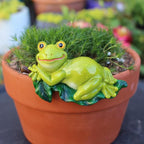 Set of 2 Funny Frog Statues Outdoor Flower Pot Hugger, Resin Hanging Frog Figurines Cute Climbing Animals Sculpture Plant Pot Decorations for Home Garden Patio Lawn Yard Ornaments (Keep Quiet)