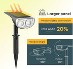 Linkind Solar Lights Outdoor StarRayS, Bright Solar Spot Lights Outdoor, IP67 Waterproof Spotlights for Landscape Garden Yard Walkway Patio Tree（Warm White, 10 Pack