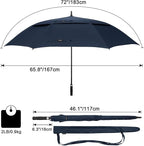 G4Free 47/54/62/68/72 Inch Automatic Open Golf Umbrella Oversize Extra Large Double Canopy Vented Windproof Waterproof Stick Umbrellas
