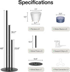 VIVOSUN Metal Plant Stand, 6-Tier Tall Vertical Planter Tower with Self-Watering Planters, Modular Shelf for Indoor & Outdoor Use