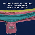 ENO, Eagles Nest Outfitters DoubleNest Lightweight Camping Hammock, 1 to 2 Person, Special Edition Colors, ATC