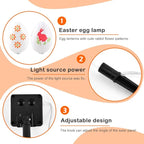8 PCS Solar Easter Eggs Stake Lights, IP65 Waterproof Multicolor Outdoor Easter Pathway Lights Auto On/Off Solar Stake Light for Lawn Landscape Yard Patio Decorations