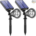 URPOWER Solar Spot Lights - 2-in-1 Waterproof Landscape Spotlights, Dusk-to-Dawn Solar Powered Outdoor Lights for Garden, Yard, Pathway (2 Pack)