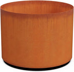 Plantercraft Large Round Planters for Outdoor Plants - 24 Inch Corten Steel Planter for Patio, Deck & Entryway | Heavy Duty Weathering Steel | Extra Large Outdoor Planters for Trees & Flowers