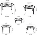 5 Pack Metal Plant Stands,Heavy Duty Potted Holder for Flower Pot,Indoor Outdoor Metal Rustproof Iron Garden Container Round Supports Rack for Planter