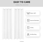 Outdoor Indoor Curtains W52 x L108 for Patio - Weather-resistant Window Panels Privacy Protect Grommet Top Thermal Insulated Home Curtain for Porch Pergola Lawn Garden Hot Tub Area (2 Panels)