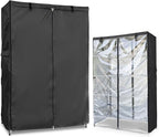 Waterproof Shelf Cover,Outdoor 600D Heavy Duty Dustproof Storage Shelves Cover,60''x24''x72'' Shelf Covers for Wire Shelving with Zippers,Storage Rack Covers with Clear Front