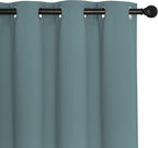 NICETOWN Blackout Curtains for Sliding Glass Door Room Divider Noise Reduce Curtain Panel Portable Window Screen Sliding Partition, W100 x L102 inches, 1 Panel, Greyish Blue