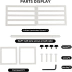 Modern Outdoor Plant Stand for Indoor Corner, Foldable Metal Plant Display Shelf for Multiple Pots,Mid Century Slatted Bench for Garden, Patio Load Bearing 330 lbs 26" L x 10.4" H x 8.6" W 2 Pack White