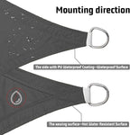 LOVE STORY Rectangle 5'x9' Waterproof Sun Shade Sail Canopy UV Block for Outdoor Patio Backyard Carport,Dark Grey(We Make Custom Size)