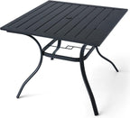Patio Dining Square Table Outdoor Steel Table by Virvla