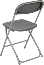 Flash Furniture Hercules Series Plastic Folding Chair - Grey - 6 Pack 650LB Weight Capacity Comfortable Event Chair-Lightweight Folding Chair