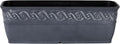 Classic Home and Garden Corinthian Rectangular Planter Box w/Drain Plug - Small Succulent Pots - Shallow Trough Planter for Indoor/Outdoor (10” Storm Gray, Pack of 1)