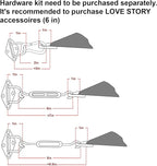 LOVE STORY Custom Size 9'x16' Brown Sun Shade Sail Rectangle UV Block Canopy Patio Sail Sunshades Fabric for Outdoor Garden Carport (We Make Custom Size)