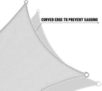 SUNNY GUARD Sun Shade Sail 12'x16' Rectangle Silver Grey UV Block Sunshade for Backyard Yard Deck Patio Garden Outdoor Activities and Facility(We Make Custom Size)