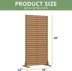 Casaphoria Metal Privacy Screen Outdoor, 72" H x 35" W Freestanding Decorative Privacy Screen for Patio Deck Balcony Garden with Stable Base, Black-Perilla