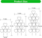 Trellis for Climbing Plants Indoor, Stackable Garden Trellis for Potted Plants, Small House Plant Trellis for Vine Ivy Flower Plant Support Outdoor DIY Metal Trellis 3 Pack, Black