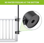 Heavy Duty Deck Railing Umbrella Holder, Patio Umbrella Stand for 1-2 Inch Poles, Space-Saving Design, Secure & Sturdy Post Corner Mount for Deck Railing, Balcony, Outdoor Courtyard, Fences