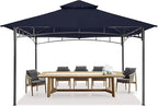MASTERCANOPY Outdoor Garden Gazebo for Patios with Stable Steel Frame (11x11, Navy Blue)