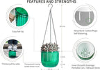 Josteve 6.5 Inch 2 Pcs Self Watering Hanging Planter Indoor Plant Pots Drainage Holes, Outdoor Hanging Planters Flower Pot Basket, Visible Water Level, Plant Hanger Home Decor, Gardening