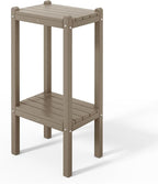 Costaelm Outdoor Side Table, 2-Tier Small Patio Coffee Tables by Costaelm