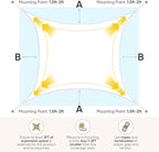 Quictent 12x16ft 185G HDPE Rectangle Sun Shade Sail Canopy White 98% UV Block Outdoor Patio Garden with Hardware Kit