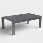 Outdoor Rectangle Patio Aluminum Coffee Tables for Outside, All Weather Patio Slatted Tabletop for Indoor or Outdoor Use
