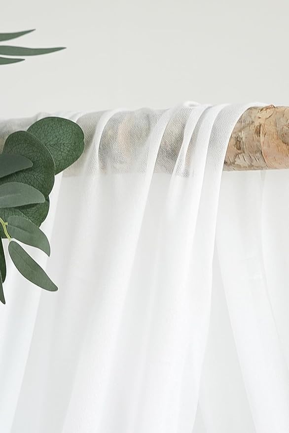 Artificial Flowers Wedding Arch Kit, White and Ivory, 26 Ft Drape