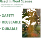 Garden Tie Green Tape, Plant Supports, Gentle On Plants (98.4ft × 0.6 inch, 1 roll, Green)