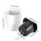14 Pack 5 Inch Self Watering Wall Mounted Planters, Plant Flower Pots with Hooks and Wicks for Indoor and Outdoor, White