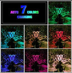 EXCMARK 10 Pack Color Changing Solar Lights Outdoor Decorative for Garden Pathway Walkway, Solar Outdoor Decorations for Patio Garden Christmas.