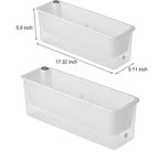 FAMZ Self Watering Pots for Indoor Plants 3 Pack Transparent Rectangular Planting Self Watering Planter，Vegetable Planters for Windowsill Patio Garden Balcony Home Porch Yard Indoor Outdoor (White)