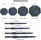 G4Free 47/54/62/68/72 Inch Automatic Open Golf Umbrella Oversize Extra Large Double Canopy Vented Windproof Waterproof Stick Umbrellas