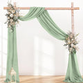 Arch Drape Curtain Fabric in Sage Chiffon, 2 Pieces, 29 in x 6 Yd
