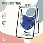 G TALECO GEAR Hammock Chair with Stand,Heavy-Duty and Rustproof Hanging Chair with Stand,Hammock Swing Chair Stand,for Indoor Outdoor Patio Yard Garden Porch (Blue)