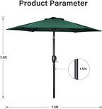 Simple Deluxe 9' Patio Umbrella Outdoor Table Market Yard Umbrella with Push Button Tilt/Crank