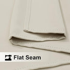 NICETOWN Weighted Outdoor Curtain for Patio Waterproof, Rustproof Grommet Top and Bottom Outdoor Divider Windproof Thermal Insulated Drape for Balcony/Cabana, Beige, 1 Panel, W100 x L108