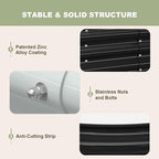 Raised Garden Bed, 8x4x1ft Galvanized Outdoor Planter Beds with Safety Edging and Gloves, Oval Metal Planter Box for Gardening Vegetables Flowers Herb-Black