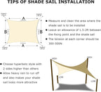 KANAGAWA 7'X9' Cream Custom Size Sun Shade Sail Rectangle UV Block Canopy Cover for Patio Backyard Lawn Garden Outdoor (Customized Available)
