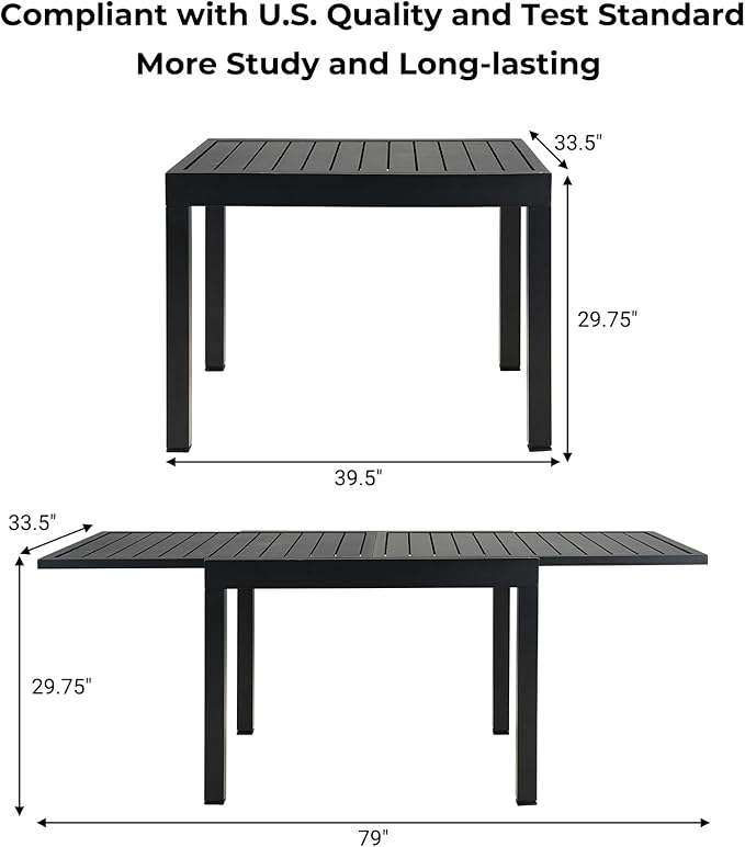 Grand patio 9-Piece Outdoor Dining Set for 8, Patio Dining Furniture Set for 8 Swivel Rope Wicker Chairs & 1 Expandable Rectangular Dining Table, Dark Grey